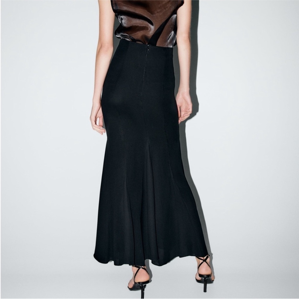 Zara Black High Waisted Maxi Skirt Limited Edition - Picture 11 of 11